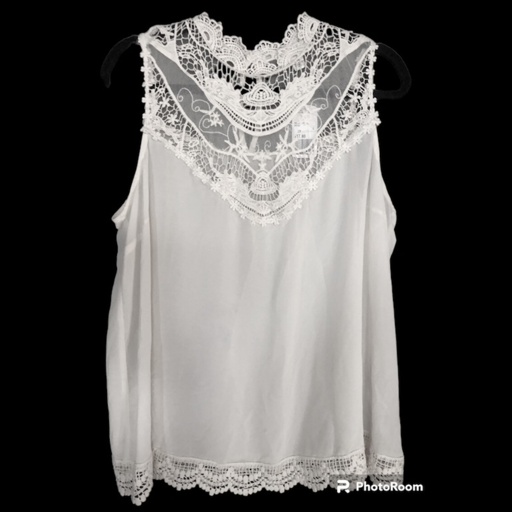 NWT lace tank top blouse Cottagecore 2X